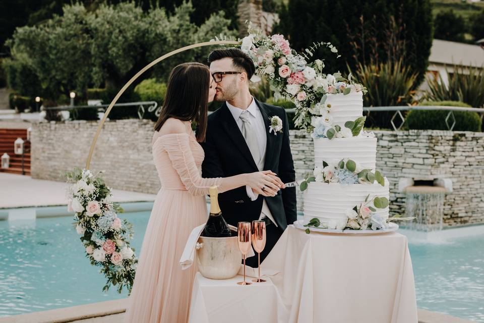 torta matrimonio civile elegante