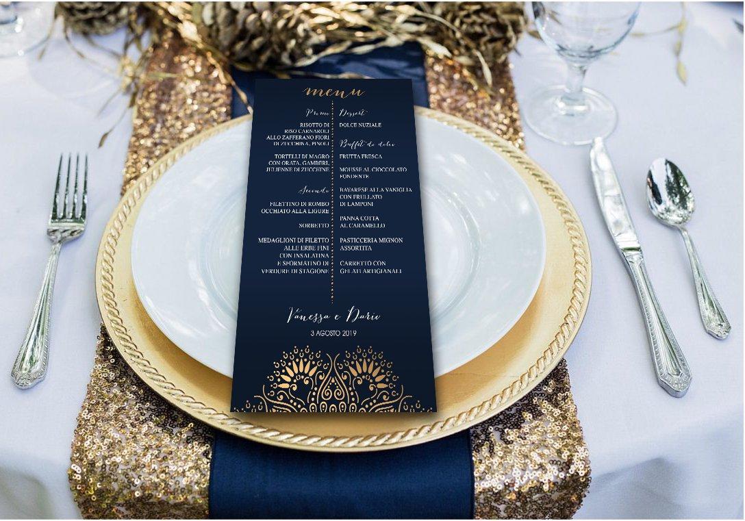 mise en place oro e blu