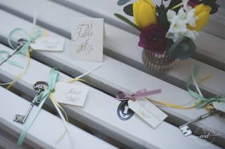 Escort card con chiavi