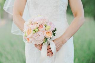 bouquet matrimonio tema rosa