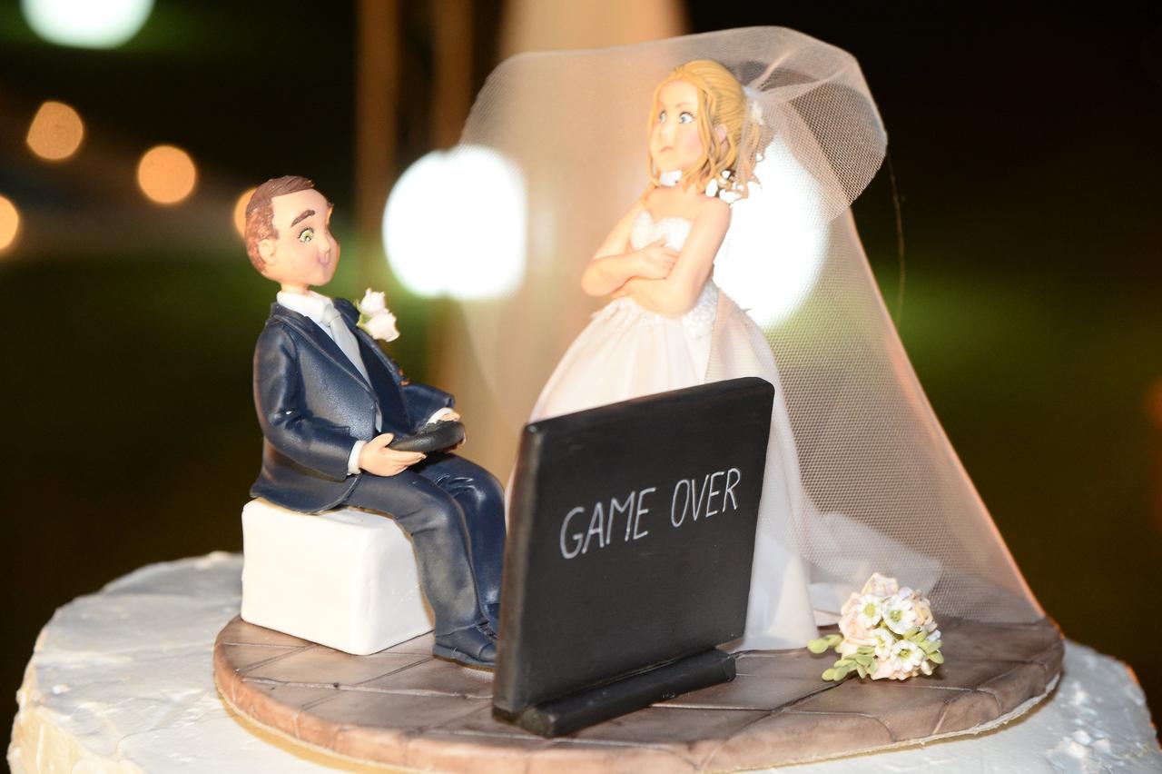 cake topper matrimonio videogiochi