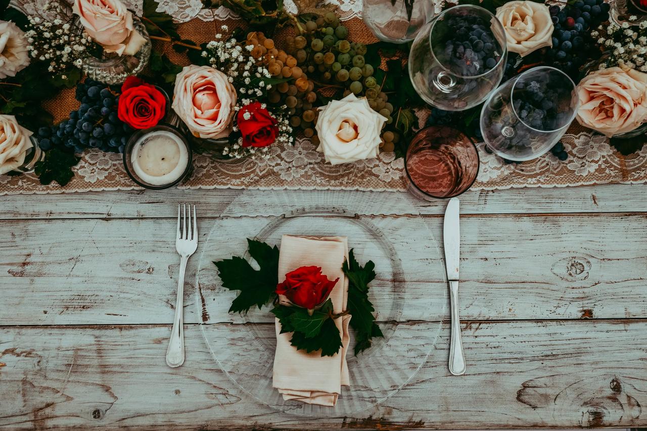 mise en place matrimonio in vigna