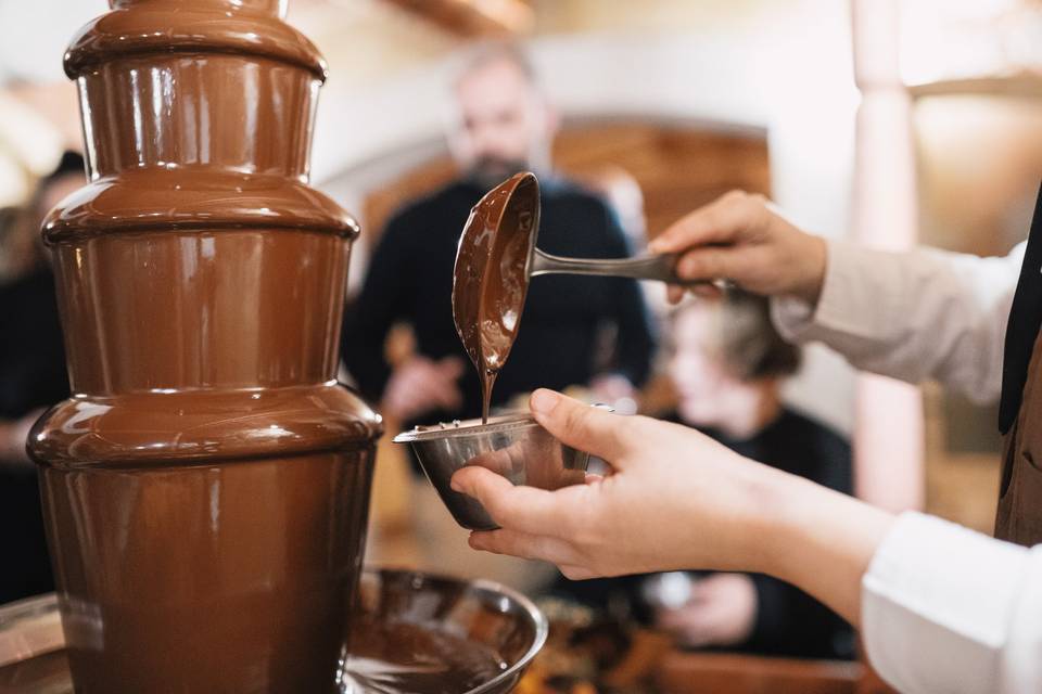 fontana di cioccolato matrimonio