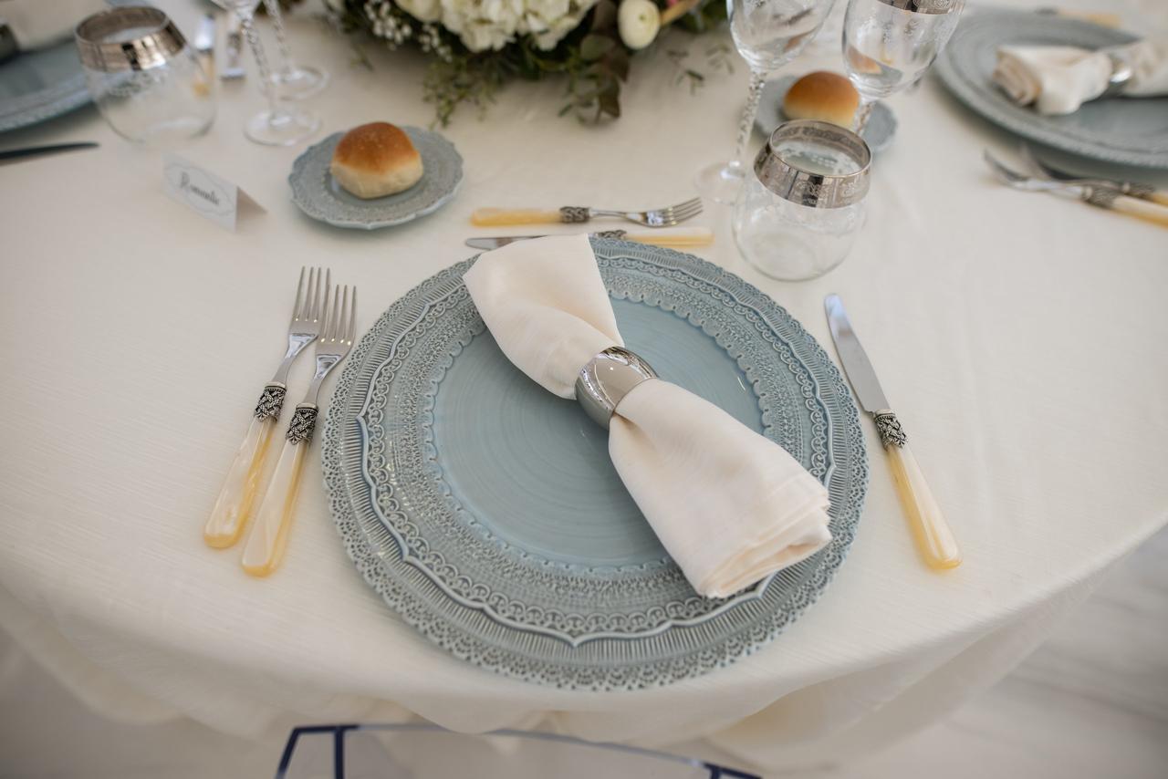 mise en place matrimonio elegante