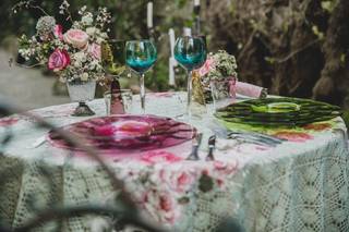 mise en place matrimonio all'aperto