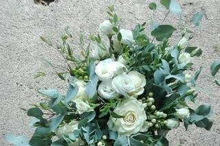 Bouquet rose e eucalipto