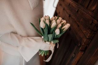 bouquet sposa tulipani bianchi