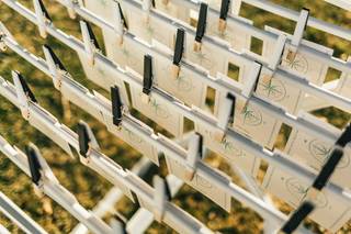 Escort card con mollettine