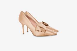 scarpe per matrimonio invitata décolleté in raso rosa