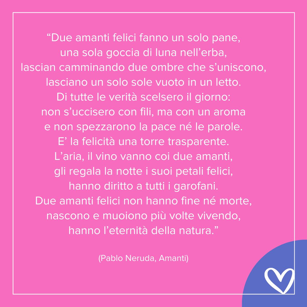 Frase promessa matrimonio (Pablo Neruda, Amanti)