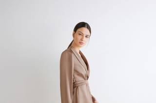 jumspuit elegante da cerimonia, color avorio