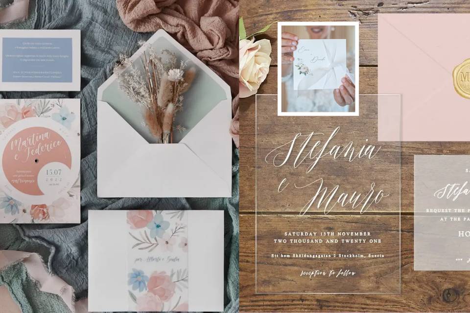 Modelli partecipazioni matrimonio: stili, tendenze, colori e come sceglierli!