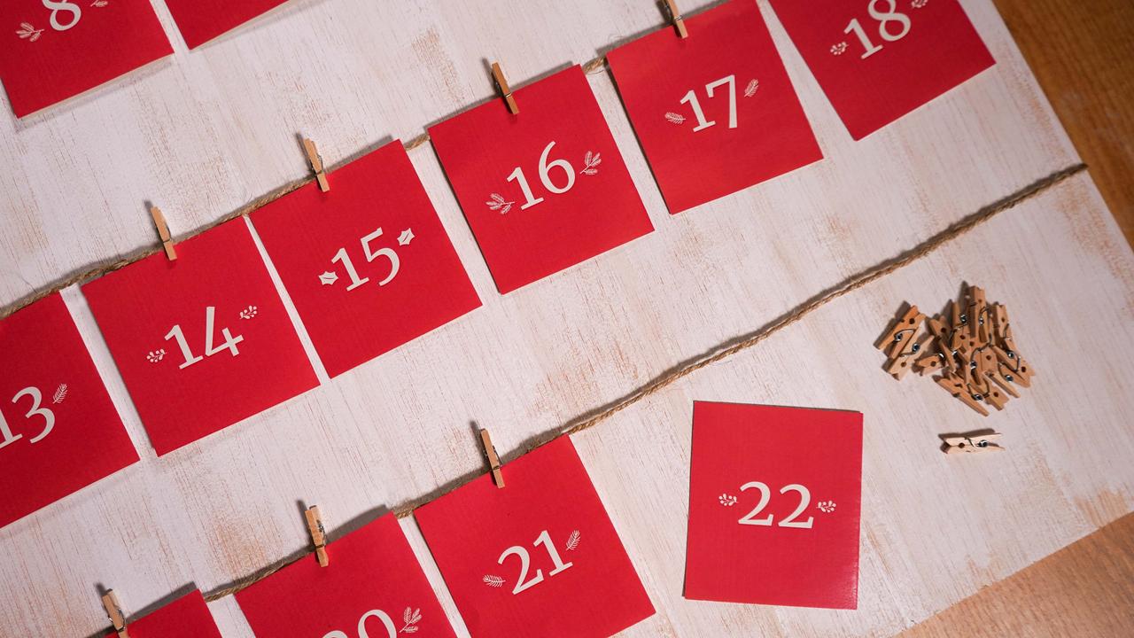 Mollettine in legno per calendario dell