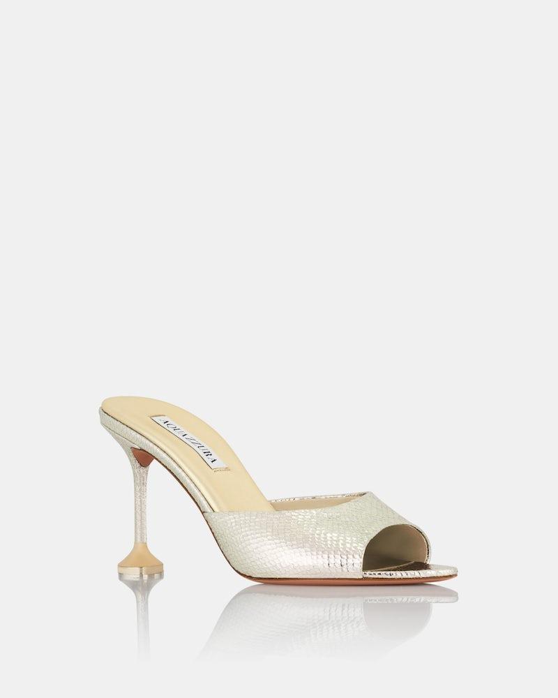 scarpe per matrimonio invitata open toe con tacco con base più larga
