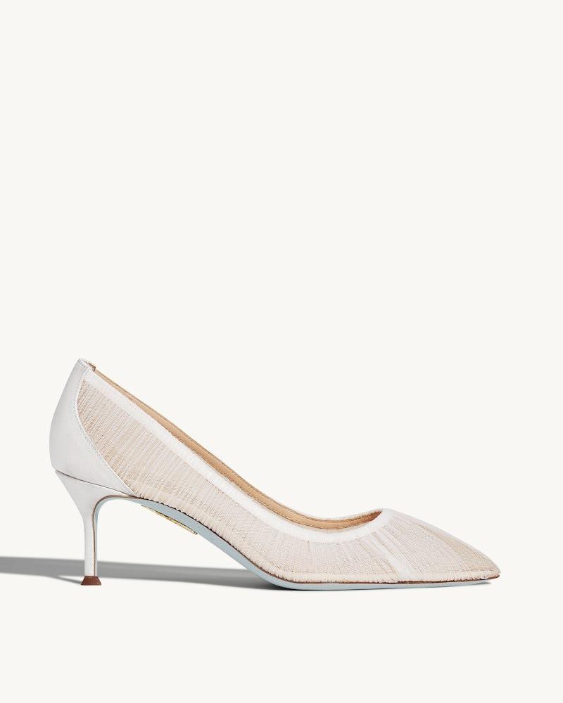 scarpe da sposa basse décolleté bianco