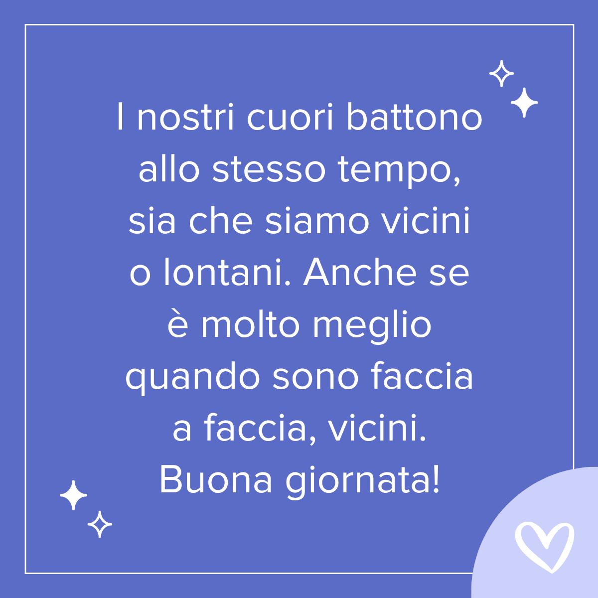 frase buongiorno per relazione a distanza