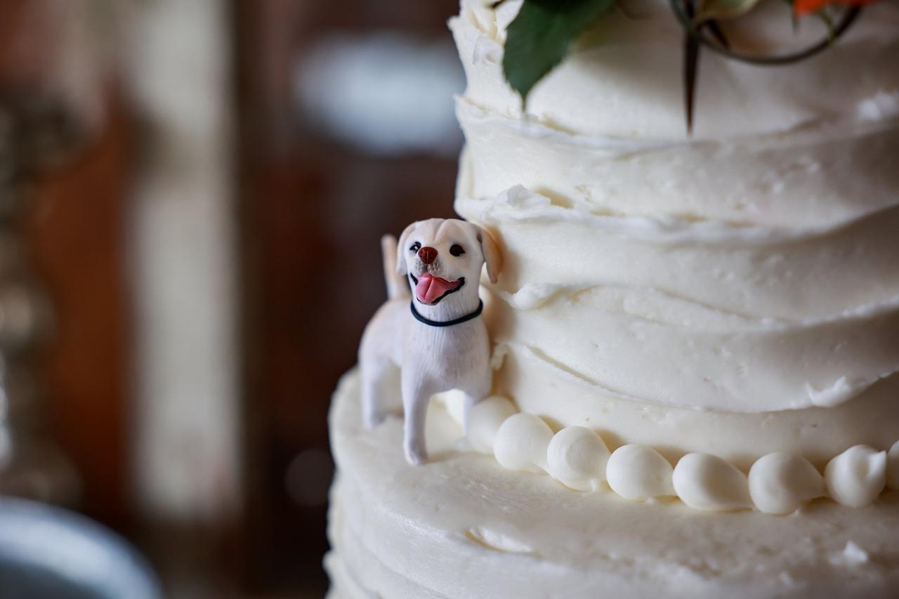 cake topper matrimonio con cane