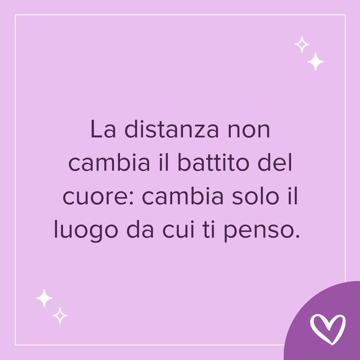 frase breve sull'amore a distanza