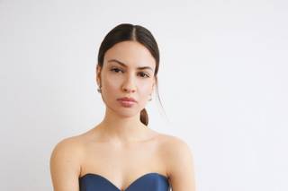 jumpsuit elegante da cerimonia, blu con corpetto