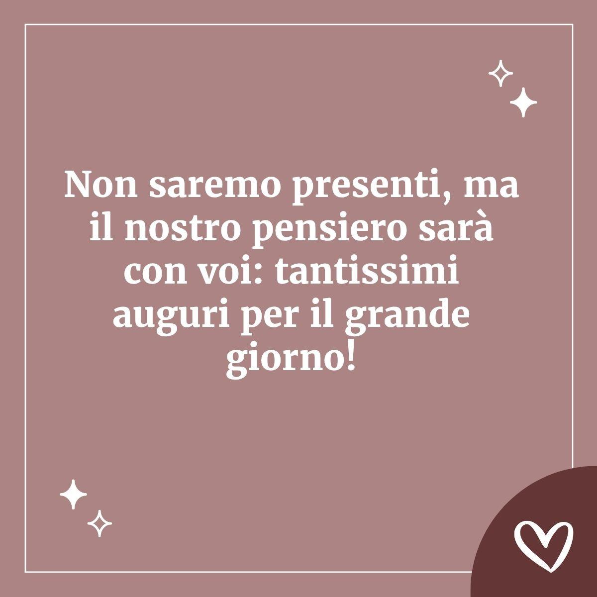 come dire che non puoi partecipare ad un matrimonio