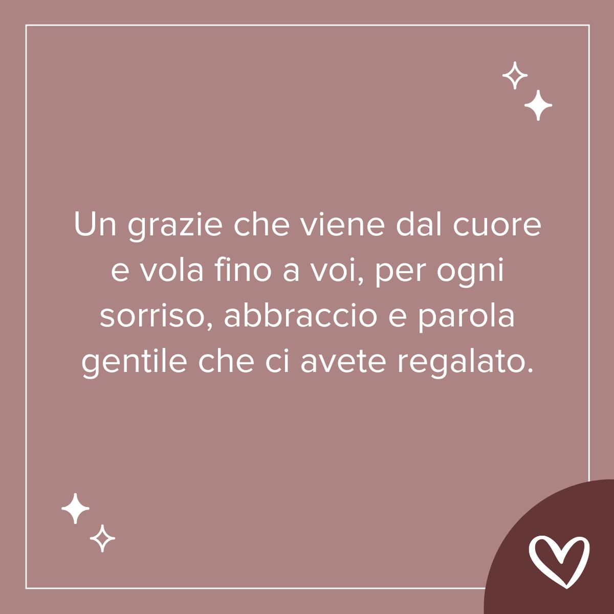 frasi ringraziamento matrimonio per segnaposto 