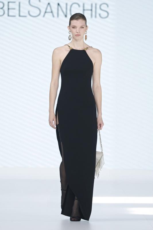 abito eleganti nero lungo