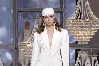 abito sposa matrimonio civile completo giacca e gonna midi plissettata