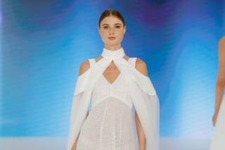 Abito da sposa alternativo strascico