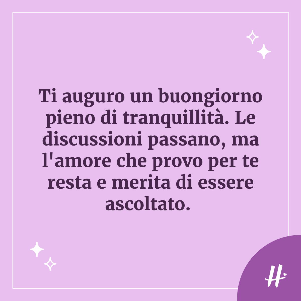frase buongiorno dopo un litigio