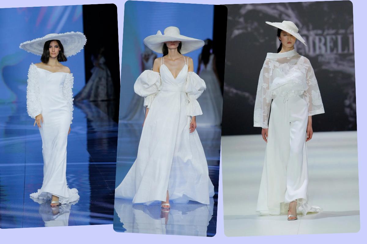 cappelli da sposa con falda larga come quello di Dua Lipa