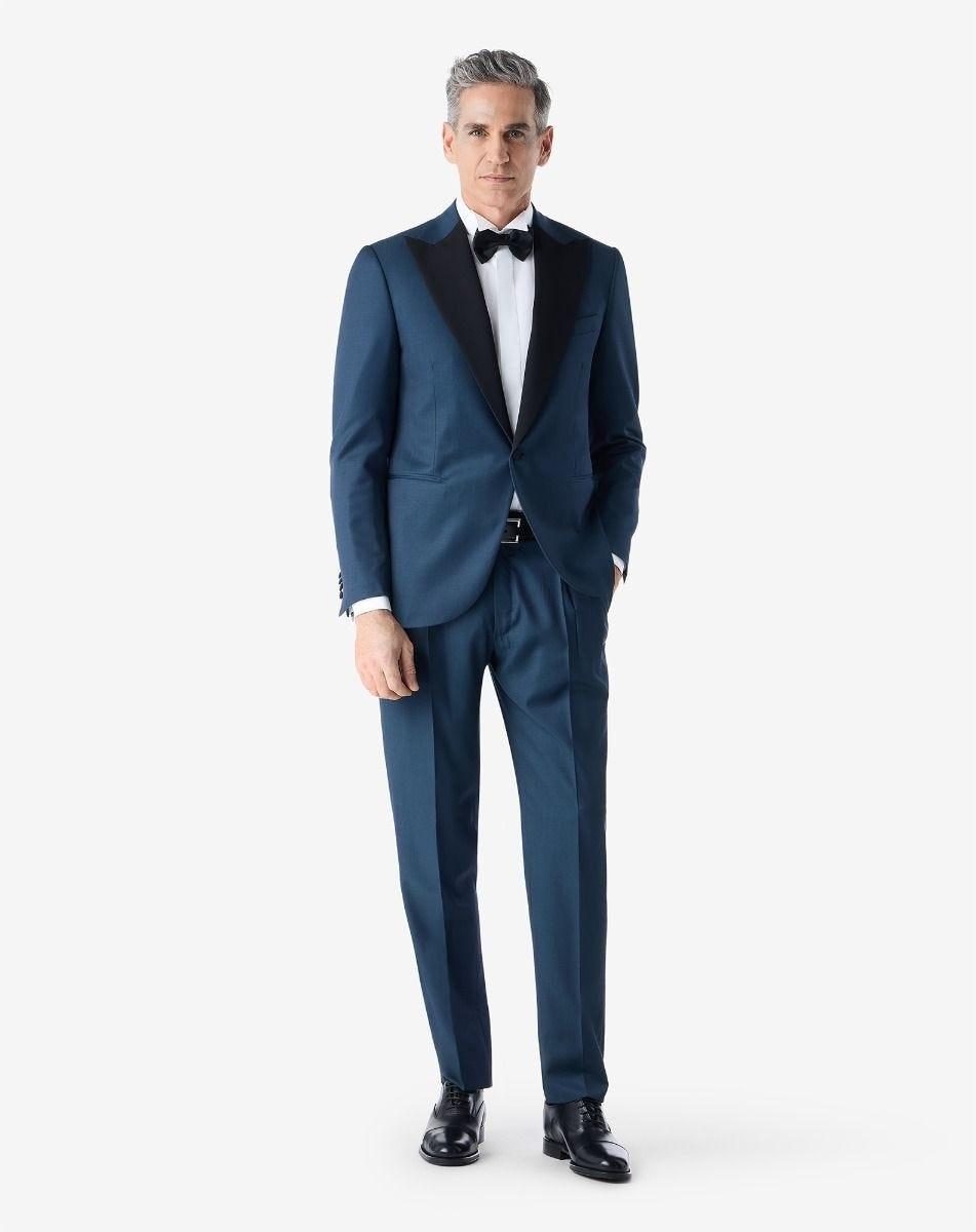 abito uomo cerimonia blu vestito per lo sposo blu