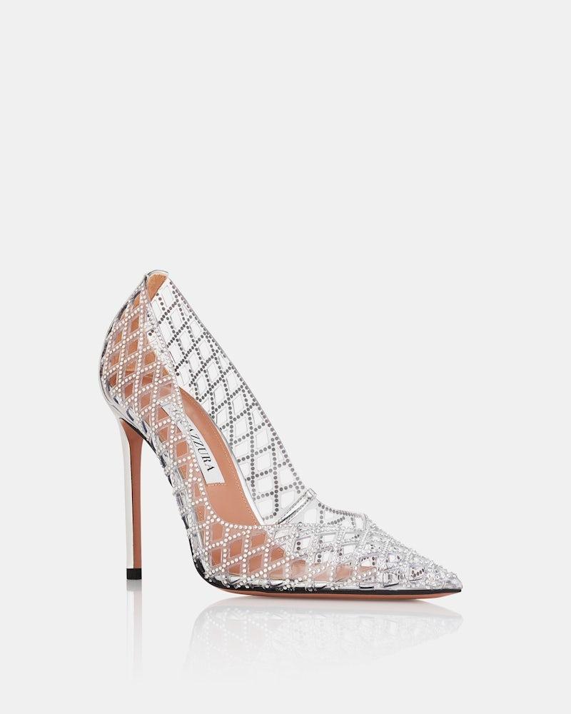 scarpe per matrimonio invitatat décolleté argento con tacco alto