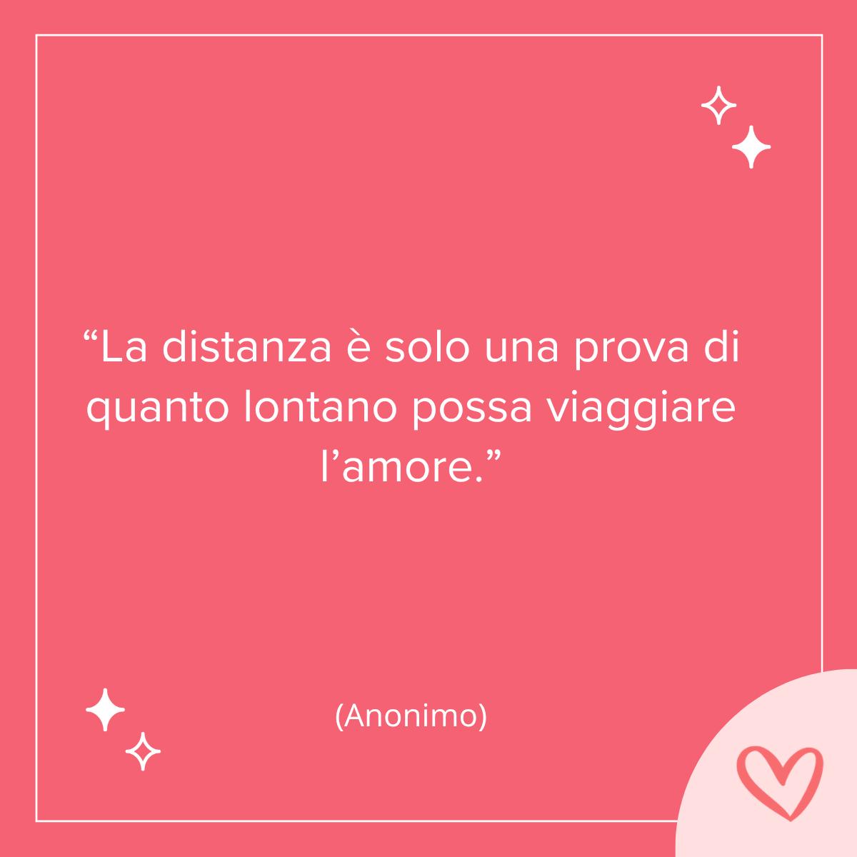frase per amore a distanza