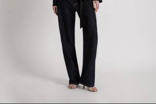 abito nero matrimonio tailleur con giacca con fusciacca