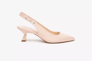 scarpe per matrimonio invitata slingback a punta rosa