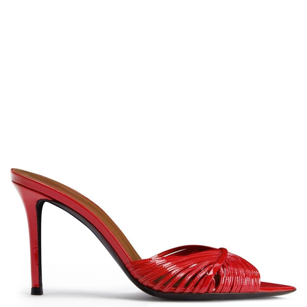 scarpe da sposa colorate- sabot rosso