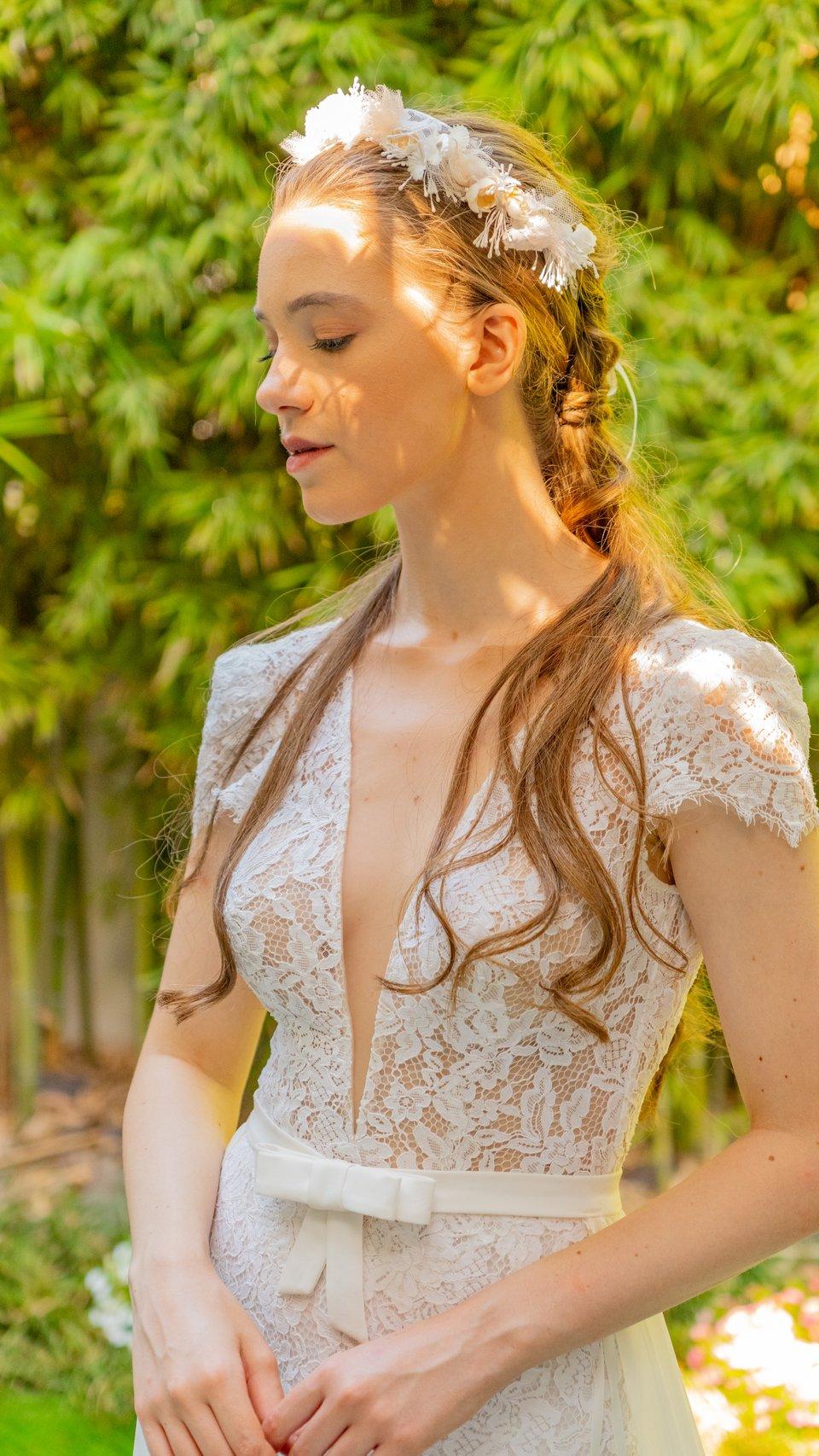 abito da sposa pizzo macramé