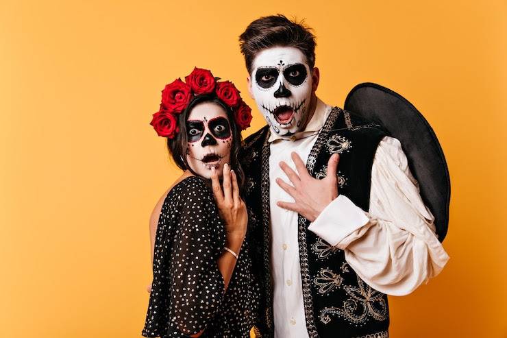 costumi Halloween di coppia ispirati al día de los muertos