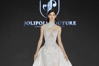 abito da sposa 2 in 1 tempestato di strass, a sirena con sopragonna  rimovibile in tulle