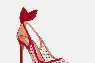 scarpe per matrimonio invitata décolleté con tacco alto e fiocco dietro la caviglia