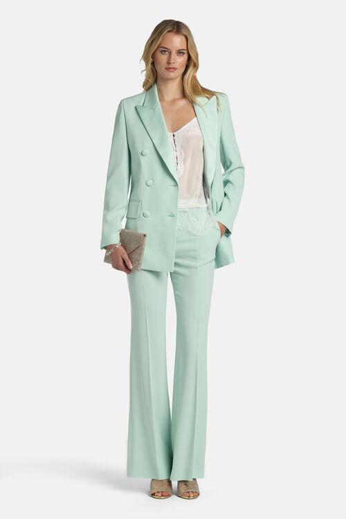 tailleur Luisa Spagnoli cerimonia verde chiaro