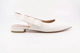 scarpe da sposa basse slingback con fiocco