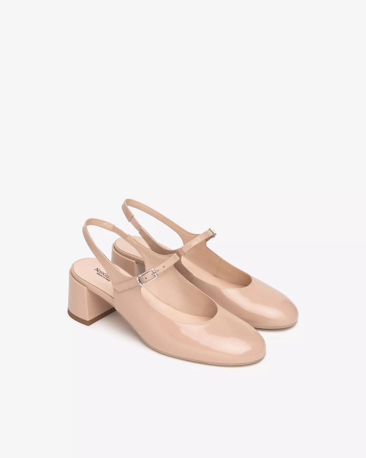 scarpe per matrimonio invitata Mary Jane rosa in vernice