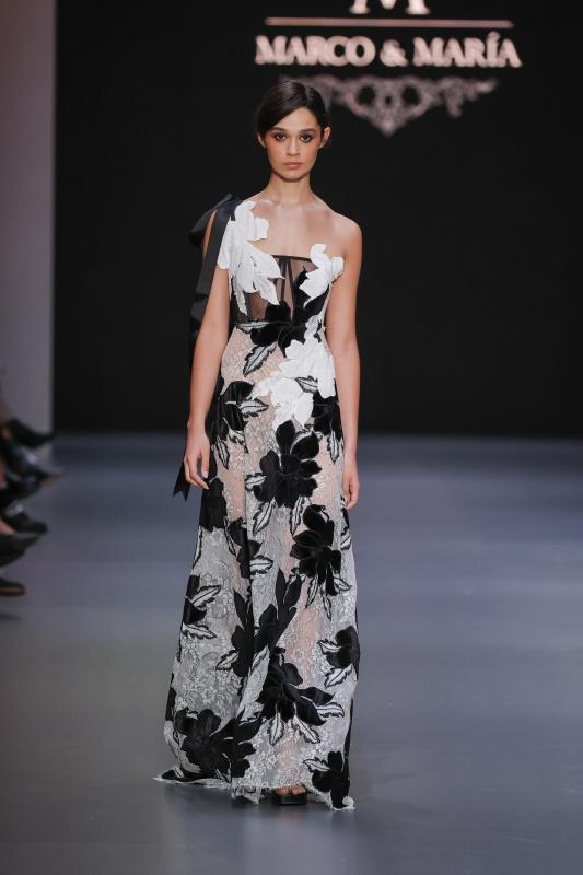 Abito da sposa effetto tattoo bianco e nero