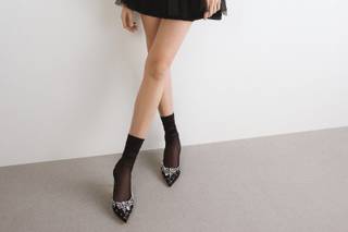 abito elegante da cerimonia nero corto con gonna in tulle