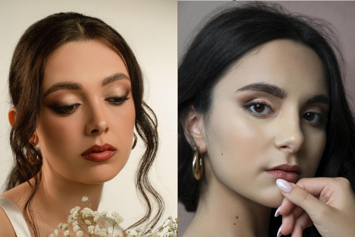 due spose con trucco smokey eyes