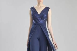 abito mamma sposa modello jumpsuit con strascico