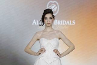 abito da sposa 2 in 1 con bustier e gonna a semi sirena in pizzo