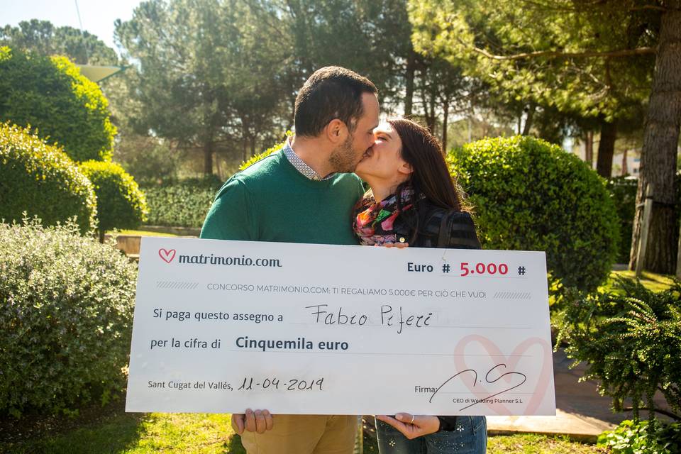 La 73ª edizione del concorso di Matrimonio.com regala 5000 euro a Fabio e Valentina