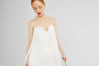Abito da sposa seconde nozze senza spalline